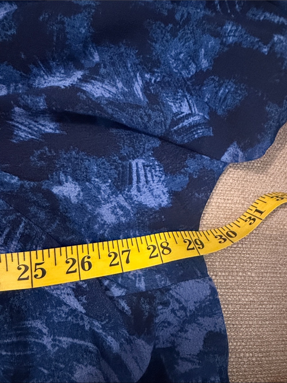 Terra & Sky Blue and Navy Patterned Pleated Tunic Blouse - Picture 8 of 8